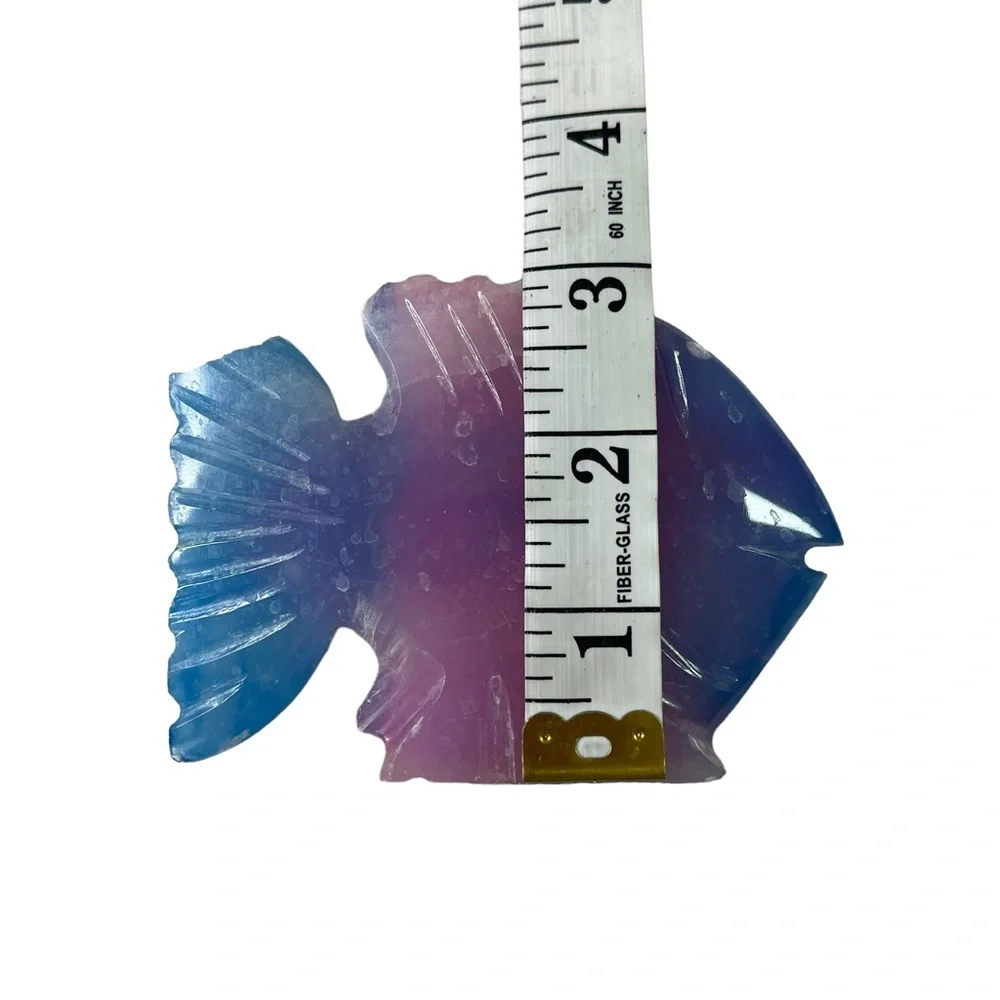 Pakistan‎ Hand Crafted Colorful Genuine Onyx Stone Fish Figure